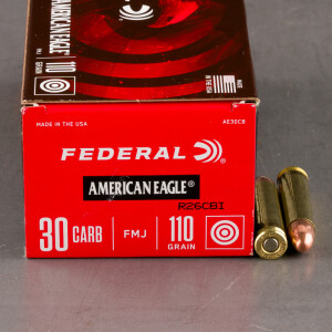 500rds - 30 Carbine Federal American Eagle 110gr. FMJ ammo