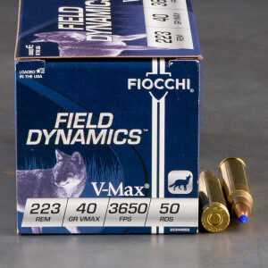 50rds - 223 Fiocchi 40gr. V-Max Polymer Tip Ammo