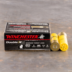 100rds - 20 Gauge Winchester Supreme Double X 3" 1 1/4oz. #5 Turkey Load