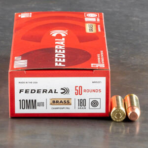 50rds – 10mm Federal Champion 180gr. FMJ Ammo