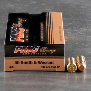 50rds - 40 S&W PMC 180gr. FMJ Ammo