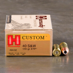 200rds - 40 S&W Hornady 155gr. XTP Jacketed Hollow Point Ammo