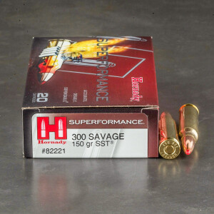 20rds - 300 Savage Hornady Superformance 150gr. SST Polymer Tip Ammo