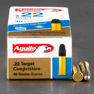 1000rds – 22 LR Aguila Target Competition 40gr. LRN Ammo