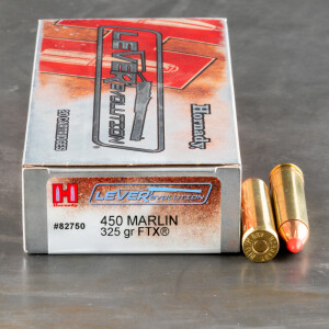 20rds – 450 Marlin Hornady 325gr. LEVERevolution FTX Ammo