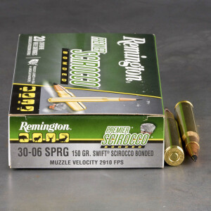 20rds - 30-06 Remington 150gr. Scirocco Bonded Ammo
