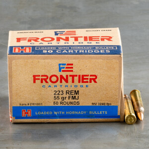 50rds – 223 Rem Hornady Frontier 55gr. FMJ Ammo