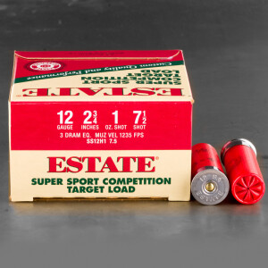 250rds – 12 Gauge Estate Super Sport Competition Target 2-3/4" 1oz. #7.5 Shot Ammo