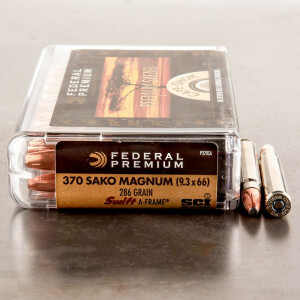 20rds - 370 Sako Magnum Federal 286gr. Swift A-Frame Ammo