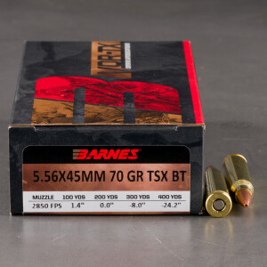 20rds - 5.56x45 Barnes VOR-TX 70gr. TSX Ammo