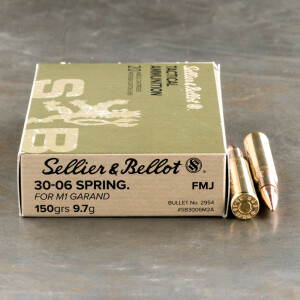 20rds - 30-06 Sprg Sellier & Bellot 150gr. M2 Ball FMJ Ammo