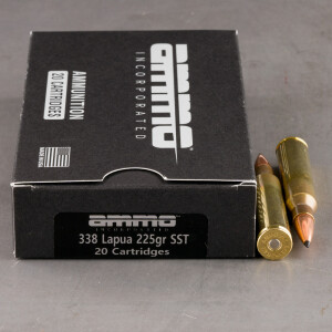 20rds – 338 Lapua Magnum Ammo Inc. 225gr. SST Ammo