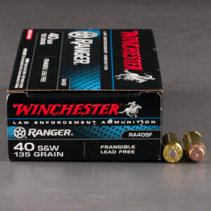 500rds – 40 S&W Winchester Ranger 135gr. Frangible Ammo