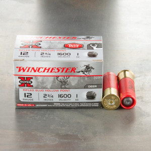 150rds - 12 Gauge Winchester Super-X 2 3/4"  Magnum 1oz. Rifled Slug Ammo