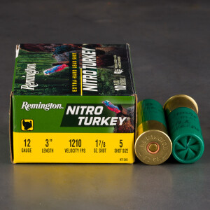 10rds – 12 Gauge Remington Nitro Turkey 3" 1-7/8oz. #5 Shot Ammo