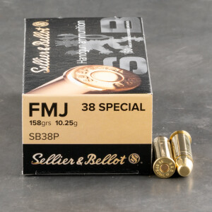 50rds – 38 Special Sellier & Bellot 158gr. FMJ Ammo