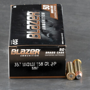 1000rds – 357 Magnum Blazer Brass 158gr. JHP Ammo
