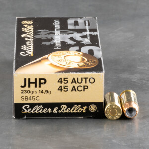1000rds – 45 ACP Sellier & Bellot 230gr. JHP Ammo