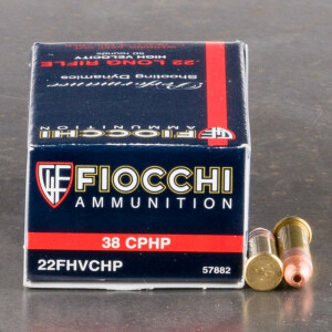 500rds - 22LR Fiocchi 38gr Copper Plated Hollow Point Ammo