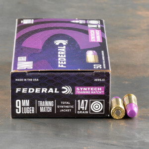 500rds – 9mm Federal Syntech Training Match 147gr. Total Synthetic Jacket FN Ammo