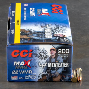 200rds – 22 WMR CCI Maxi-Mag MeatEater Edition 40gr. JHP Ammo