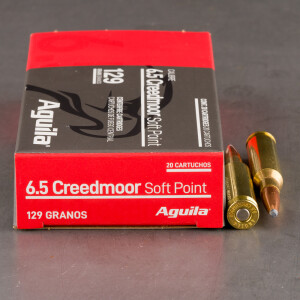 20rds – 6.5 Creedmoor Aguila 129gr. SP Ammo