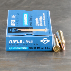 20rds - 6.5x55 Prvi Partizan 139gr. FMJ Ammo