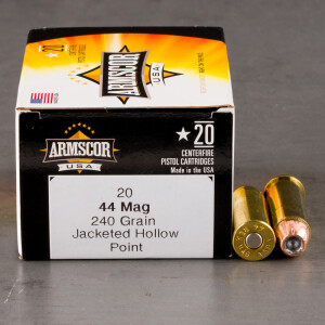 20rds – 44 Magnum Armscor USA 240gr. JHP Ammo