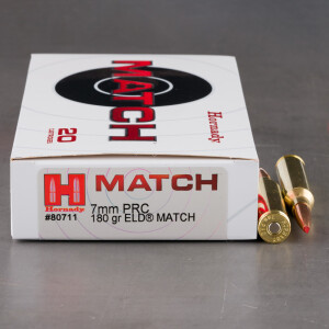 20rds – 7mm PRC Hornady Match 180gr. ELD Match Ammo