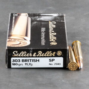 20rds – 303 British Sellier & Bellot 180gr. SP Ammo
