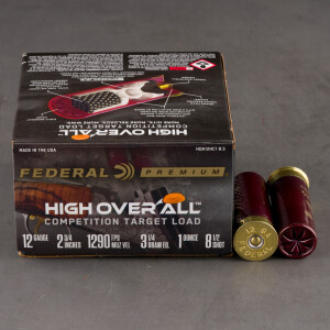 25rds – 12 Gauge Federal High Over All 2-3/4" 1oz. #8.5 Shot Ammo