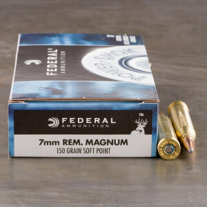 20rds - 7mm Rem Mag Federal Power-Shok 150gr. Soft Point Ammo
