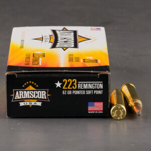 1000rds – 223 Rem Armscor USA 62gr. Bonded PSP Ammo