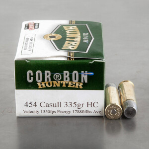 20rds - 454 Casull Corbon 335gr Hard Cast