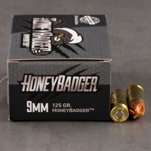 20rds – 9mm Black Hills 125gr. Subsonic HoneyBadger Ammo