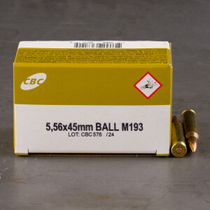 1000rds – 5.56x45 CBC/Magtech 55gr. FMJ M193 Ammo