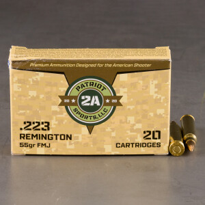 1000rds – 223 Rem Patriot Sports 55gr. FMJ Ammo