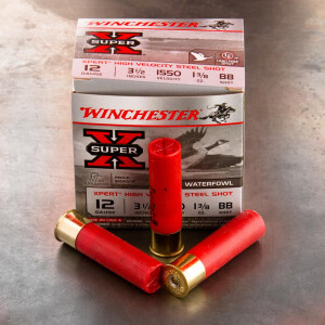 25rds – 12 Gauge Winchester Super-X High Velocity 3-1/2" 1-3/8 oz. #BB Ammo