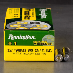 500rds – 357 Magnum Remington Performance WheelGun 158gr. LSWC Ammo