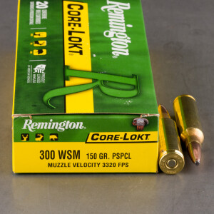20rds - 300 WSM Remington 150gr. Core-Lokt Pointed Soft Point Ammo