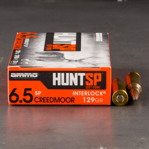 20rds – 6.5 Creedmoor Ammo Inc. Hunt LR 129gr. SP Ammo