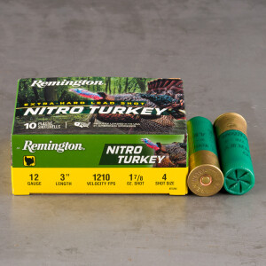 10rds – 12 Gauge Remington Nitro Turkey 3" 1-7/8 oz. #4 Shot Ammo