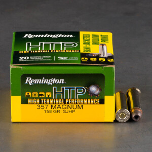 20rds – 357 Magnum Remington HTP 158gr. SJHP Ammo