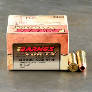 20rds - 44 Mag Barnes 225gr. XPB Hollow Point Ammo