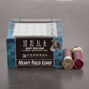 250rds - 12 Gauge Federal Game Shok Heavy Field 2 3/4" 1 1/8oz. #6 Shot Ammo
