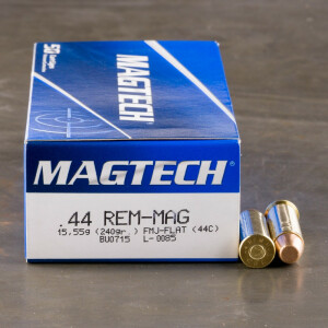 50rds - 44 Mag Magtech 240gr. FMJ Flat Ammo