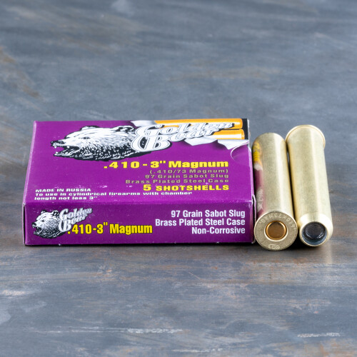 Barnaul Ammo: 410 with brass coated case