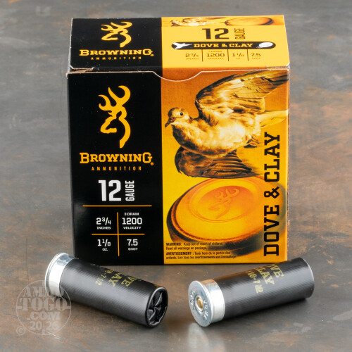 12 Gauge #7-1/2 Shot Ammo for Sale by Browning - 250 Rounds