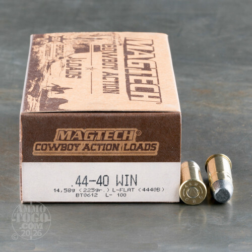 44-40 WCF Ammunition for Sale. Magtech 225 Grain Lead Flat Nose - 50 Rounds