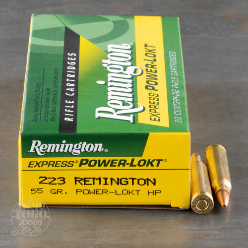 223 Remington Ammo - 20 Rounds of 55 Grain Power-Lokt Hollow Point ...